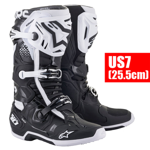 【15%OFF】ALPINESTARS TECH10ブーツ　ブラックホワイト/US7(25.5cm) 【送料サービス】 ＃2010020-12