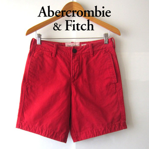 美品　 Abercrombie & Fitch／アバクロ★　ボタンフライ　ハーフパンツ　W28