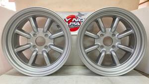 【在庫あり即納】RS Watanabe R TYPE 16×8J+-0 4H-114.3 シルバーメタリック/ 16インチ ワタナベ アルミホイール 2本