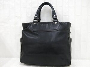 ◆超美品◆CELINE セリーヌ◆バギー◆カーフ レザー 本革◆ハンド トート バッグ◆ブラック シルバー金具◆A4サイズ収納◆マカダム◆A9471