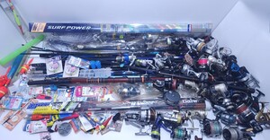 大量 釣り竿 まとめて16点セットDAIWAレガティシーバス タモ 網 浮き.リール 42点ダイワSHIMANO RYOBI他 ベイト/スピニング 釣り具,オモ,他