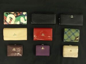 1円 VivienneWestwood ヴィヴィアン オーブ レザー 等 ラウンドファスナー 二つ折り 等 長財布 等 ウォレット 9点セット まとめ売り DA8714