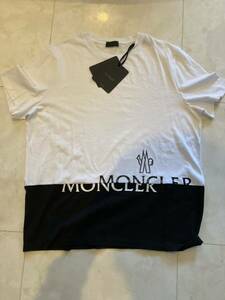 サイズL】モンクレール MONCLER 半袖Tシャツ ホワイト ツートンロゴ