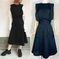 YULIA YEFIMTCHUK＋ MIDI DRESS ワンピース　ブラック