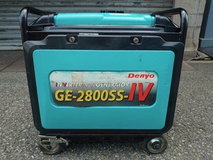 (即決)デンヨー・発電機・GE-2800SS-IV・インバータ・1511時間・キャブ、バッテリー新品
