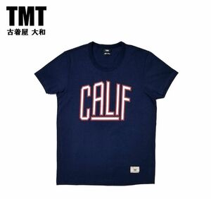 #古着屋大和 古着男子 送料無料 アメカジ 芸能人着用ブランド TMT CALIF カリフォルニア プリントTシャツ Tシャツ L ネイビー 参考価格8580