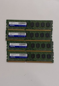 L0528-02　PCメモリ4個セットADATA AD3U1600W8G11-BAD3U1600W8G11-B DDR3 1600(11) 8GX16 U-DIMM × ４枚容量不明