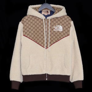 GUCCI × THE NORTH FACE 21SS GG Canvas Shearling Jacket ベージュ 644582 XJC3T レディース グッチ ザノースフェイス フリース