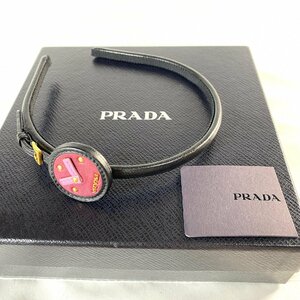 美品 プラダ PRADA レディース カチューシャ 箱付き