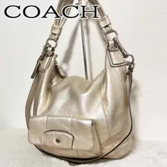 美品✨COACH コーチショルダーバッグハンドバッグゴールド