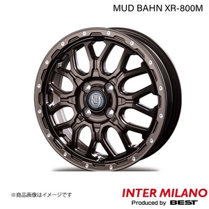 INTER MILANO/インターミラノ MUD BAHN XR-800M ソリオ MA系 ホイール 1本【14×4.5J 4-100 INSET45 グロスブロンズピアスポリッシュ】