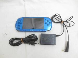 【同梱可】中古品 ゲーム PSP 本体 PSP3000 バイブランド・ブルー 動作品 充電ケーブル付き メモリースティックなし