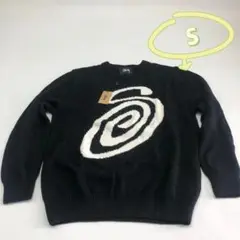 新品 STUSSY CURLY SWEATERセーター 黒 男女兼用 Sサイズ