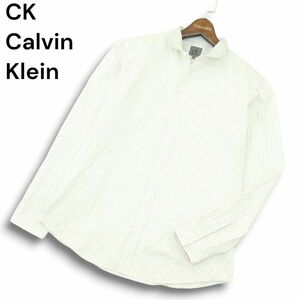 CK Calvin Klein カルバンクライン 通年 ストライプ★ 長袖 シャツ Sz.L　メンズ　A4T09071_8#C