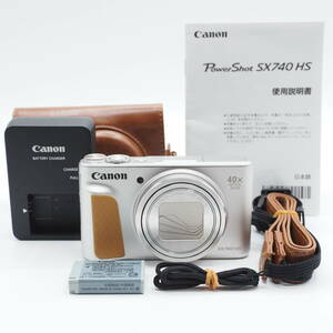★新品級・ケース付き★ Canon キヤノン コンパクトデジタルカメラ PowerShot SX740 HS シルバー #2372