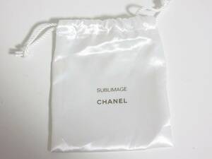 CHANEL シャネル SUBLIMAGE 巾着 ポーチ 化粧品 ホワイト yg6568