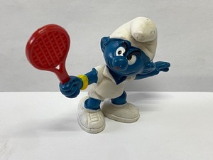 【 スマーフ PVC フィギュア 】 SMURF ヴィンテージ テニス 人形 / SCHLEICH シュライヒ SMURF VINTAGE TOY PVC FIGURE V6-61-70