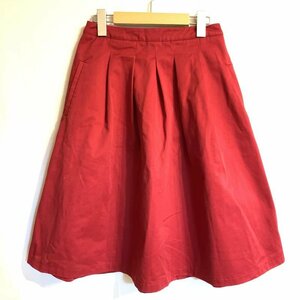 JEANASIS M ジーナシス スカート ひざ丈スカート タックスカート Skirt Medium Skirt 赤 / レッド / 10016762