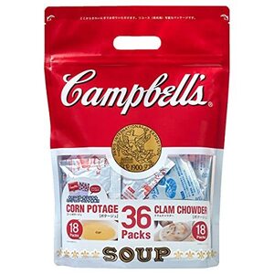 Campbells キャンベル コーンポタージュ18袋＆クラムチャウダー18袋 合計36パック ボリュームパック 36個