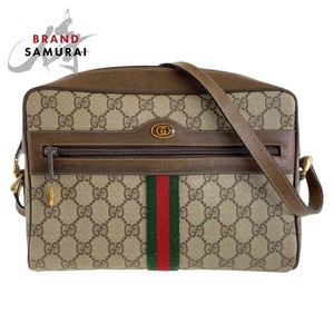 GUCCI グッチ シェリーライン オールドグッチ ブラウン 72 02 005 斜め掛け ショルダーバッグ メッセンジャーバッグ レディース 410567