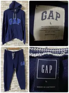 GAP メンズL セットアップ　上下　パーカー　スウェット　パンツ　ユニフォーム