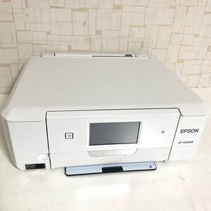 EPSON エプソン EP-808AW インクジェットプリンター ホワイト 本体 通電確認済み 現状品 ジャンク y-011502-02