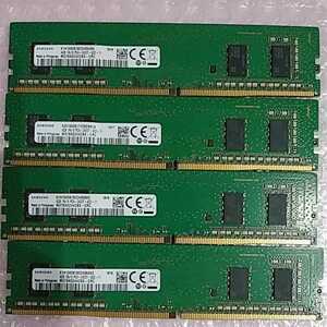 SAMSUNG 4GB × 4 合計 16GB 1Rx16 PC4-2400T M378A5244CB0-CRC デスクトップPC用メモリ DDR4 PC4-19200 管GMMN