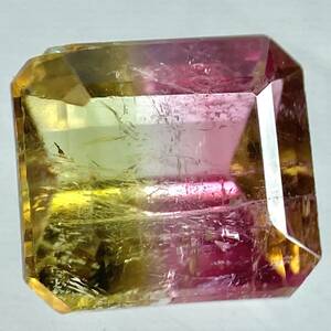 〔天然パーティーカラードトルマリン1.178ct〕J 約6.40×5.72mm ルース 裸石 宝石 ジュエリー partycolor tourmaline 