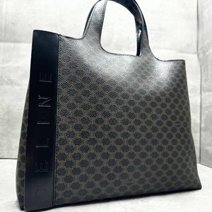 1円〜 セリーヌ CELINE 黒マカダム ハンドバッグ ヴィンテージ ロゴ