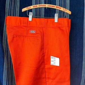 orange 90s dickies work pants 874 usa デッドストック 90年代 ワークパンツ アメリカ製 オレンジ 新品 ロング 原色 ヴィヴィットカラー