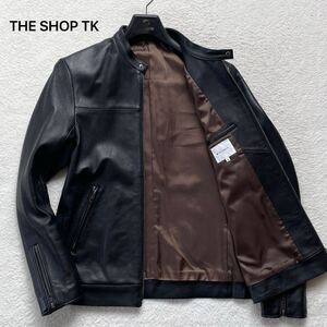 THE SHOP TK ザ ショップ ティーケー タケオキクチ ラムレザー シングルライダースジャケット レザージャケット 革ジャン 羊革 ブラック L