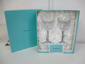 中古 ペアグラス TIFFANY＆Co. ティファニー ワイングラス ペアワイングラス ブランド洋食器 箱付き ／C