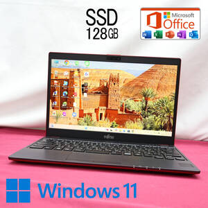 ★超美品 SSD128GB★FMV LIFEBOOK C0700B Webカメラ Bluetooth 高解像度 Celeron 3865U Win11 MS Office 中古品 ノートパソコン★P83702