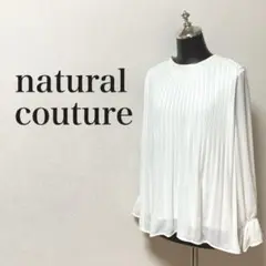 natural couture 細プリーツプチハイブラウス　前後2way