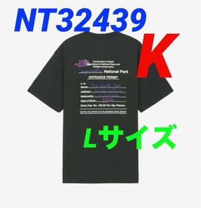 ノースフェイス　Tシャツ　エントランスパーミッションティー Lサイズ　K