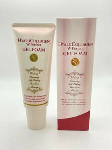 未使用品 HYALU COLLAGEN Wパーフェクト ゲルフォーム 洗顔料 洗顔ゲル クリーム ヒアルロン酸 コラーゲン配合 オールインワンゲル