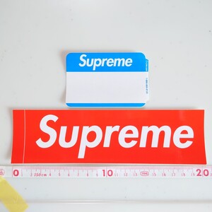 シュプリーム ステッカー 2枚セット ボックスロゴ name badge blue 正規品 送料無料!! 匿名配送 SUPREME Supreme supreme BOXLOGO boxlogo