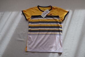 【新品】エレッセ ellesse テニス半袖Tシャツ S/Sプラクティスボーダークルー EW08328ジュニア130