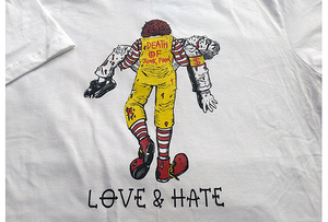 送込 【LOVE & HATE】マッド★Mac× KFC★ホワイト★S~XLサイズ