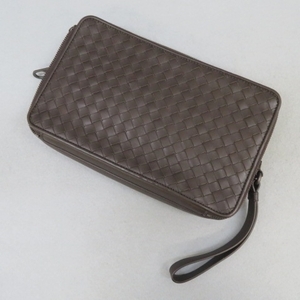 RKO312★BOTTEGA VENETA ボッテガヴェネタ イントレチャートセカンドバッグB03879195L　こげ茶★A