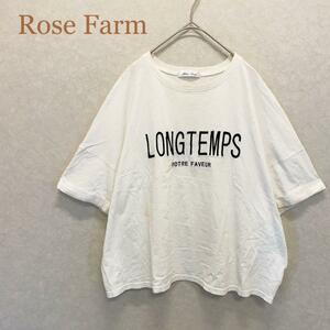 Rose Farm　Mサイズ　ショート　Tシャツ　クロップド　ホワイト　ロゴ