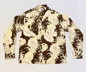 ★美品 SUN SURF サンサーフ レーヨン 長袖アロハシャツ SizeS★