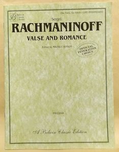 『Sergei RACHMANINOFF VALSE AND ROMANCE』One Paino Six Hands ピアノ スコア 楽譜 譜面 ３人連弾 三連弾 ６手 セルゲイ・ラフマニノフ