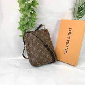 1円 LOUIS VUITTON ルイヴィトン ショルダー 斜めがけバッグ モノグラム ダヌーブ 旧型 M3552 ミニバッグ 正規品 