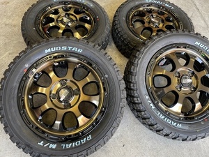 4本セット MAD CROSS GRACE 14x4.5J 4/100 +45 BRC/BK MUDSTAR radial M/T 165/65R14 ホワイトレター ハスラー アゲトラ デリカミニ