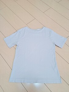 美品 Tシャツ 半袖Tシャツ シンプル ベージュ M 綿 シャツ 丸首 無地 カジュアル フォーマル クロッシー グレージュ