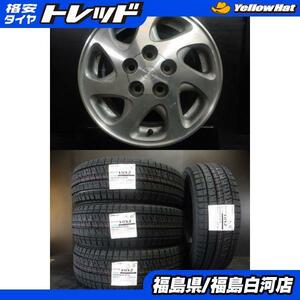 冬組 新品 冬タイヤ 195/65R15 91Q ブリヂストン ブリザック VRX2 ＆ 中古トヨタ純正 6J-15 +45 5/114.3 JAN(TAXI) ヴォクシー 白 ノア ル