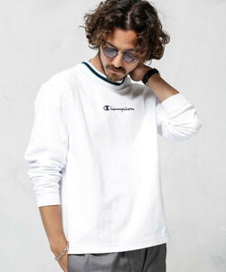 ナノユニバース 別注 Champion RW LS T-SHIRT ロングTシャツ サイズM ホワイト/WHITE 長袖Tシャツ チャンピオン リバースウィーブ★★