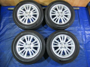 激安即決！SPORT VENAD 14-5.5J 4H/100 ET45 + YOKOHAMA 175/65R14 2022年製！中古4本！コルト マーチ フィット キューブ！T008100