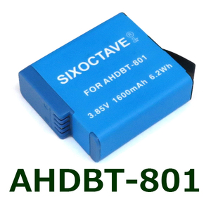 AHDBT-801 GoPro 互換バッテリー 1個　純正充電器で充電可能 HERO8 Black HERO7 Black HERO6 Black HERO5 Black